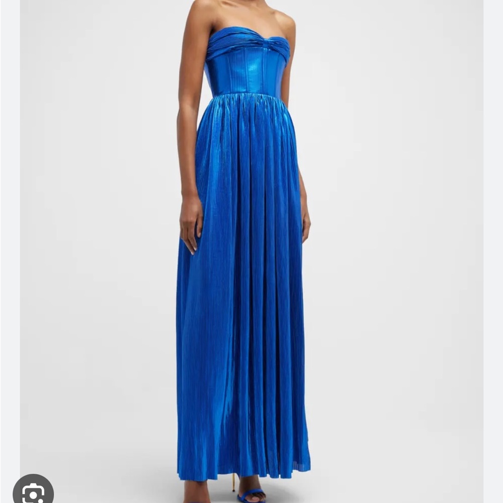 Bronx and Banco Cobalt Plisse dress